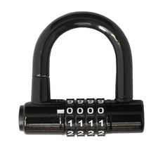 Mini Padlock 4 Digit Shackle D-Lock Combination Shed Bikes Scooter Sheds Luggage