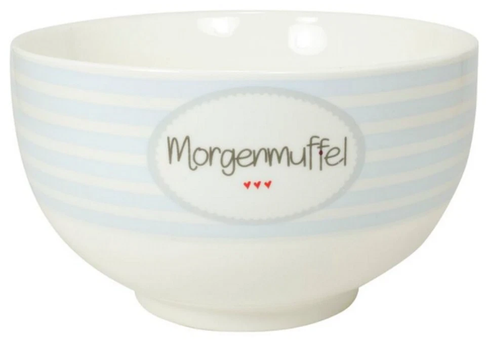 Müslischale Schale Schüssel Porzellan Morgenmuffel gestreift Mea Living - Bild 1 von 1