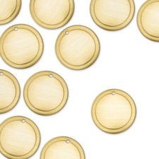 1" Brass Circle Disc, 24 pack - Metal Stamping Jewelry Blanks, ImpressArt 24pc