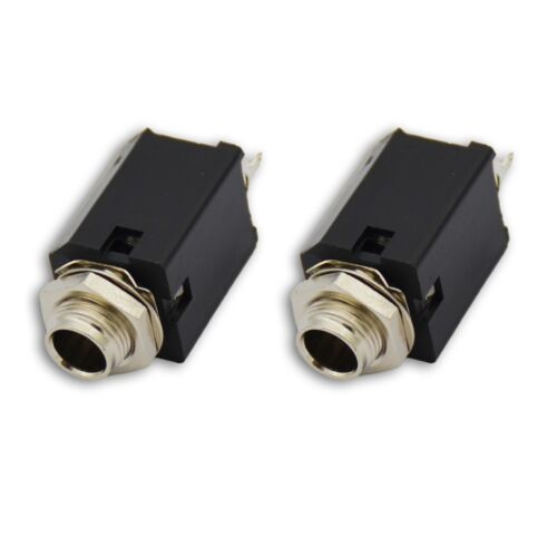 2PCS x 1/4" 6.35mm Stereo Jack Socket Audio plug for guitar pedal/amp/ diy - Picture 1 of 7