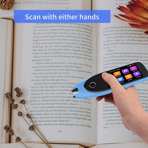 Penna Traduttore Registratore Traduzione Vocale Dizionario Elettrico Macchina Touchscreen E4E3 - Foto 6 di 12