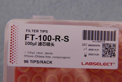 LabSelect Pipettenspitzen, 100 ul, FT-100-R-S, klar, steril, 96 im Kunststoffgestell