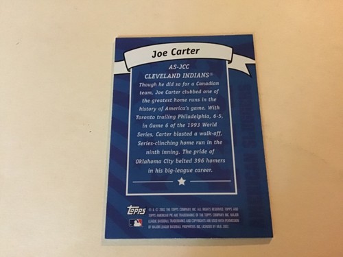JOE CARTER Oddball Insert & Regular issue BLUE JAYS INDIANS Baseball YOU CHOOSE - Picture 74 of 308