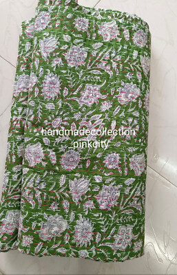 Indische Handarbeit Queen Baumwolle Kantha Quilt Decke Überwurf Tagesdecke Vi...