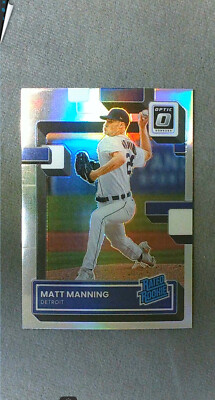 2022 Donruss Optic Rated Rookie Silver Prizm #33 Matt Manning Tigers