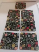 Enamel Multicolor COASTERS ( set of 7)