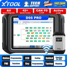 XTOOL D9S PRO Bidirectional Diagnostic OBD2 Scanner ECU Programming Tool FCA Key