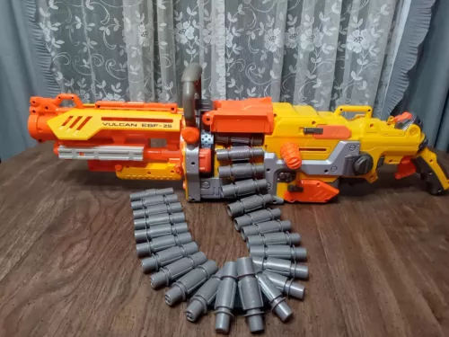 NERF Vulcan EBF-25 Blaster N-Strike Dart Machine Gun w/Ammo belt