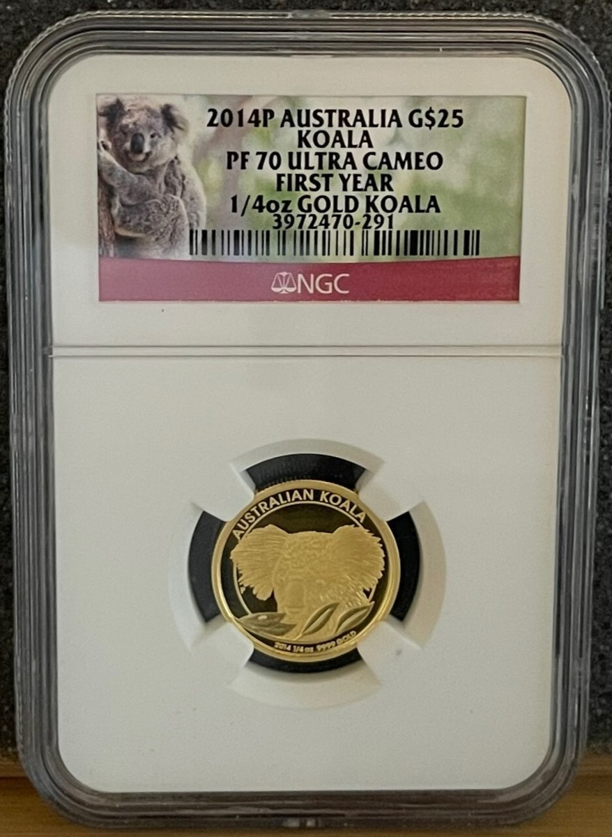 2014-P Australia G$25 Koala 1/4 oz Gold NGC PF70 Ultra Cameo