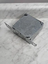 4" x 4" Metal Electrical Conduit Box 2 Gang w/ Mounting Bracket & Cover