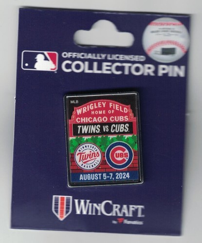 Chicago Cubs Vs Minnesota Twins August 2024 Series Pin - Picture 2 of 2