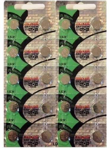 Varta E39 2 Batterie Orologio Maxell SR920SW / 371 - Nuove, Autorizzate, Ossido D'Argento Batteria Sr920 Per Orologi - Foto 6
