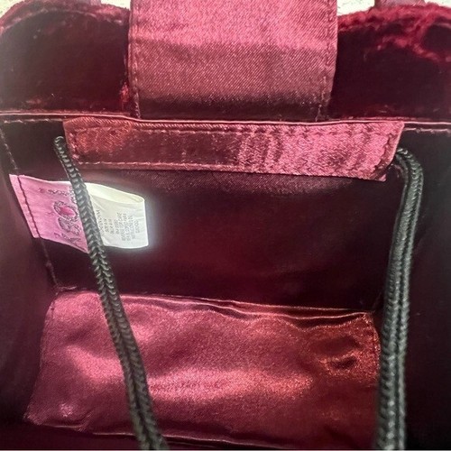 TOBY NYC Silk Blend Velvet Maroon Red Purse | Two Strap Options - Picture 8 of 12