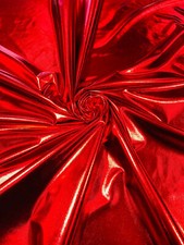 Metallic Lame Foil/ Polyester Fabric/Stretch Fabric/Light Weight By Yard