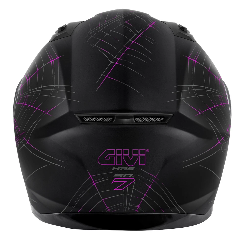 Casco Integral GIVI 50.7 phobia negro mate rosa,visera o pinclok varias opciones - Imagen 4 de 4