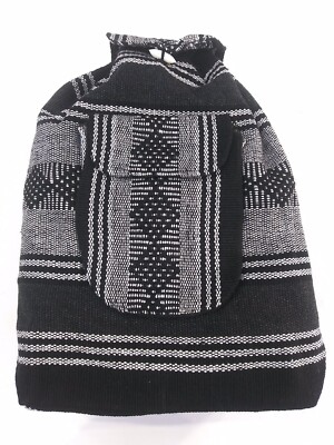 Authentic RASTA Bag Beach Hippie Baja Ethnic Backpack Made in Mexico 25