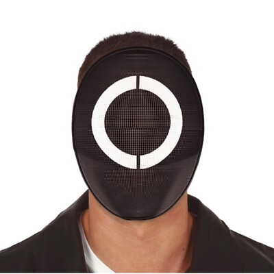 Schwarzer Tintenfisch Spiel Erwachsene PVC Gesichtsmaske - Kreis Edition