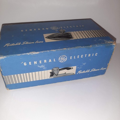 Vintage General Electric GE tragbares Reise-Dampfbügeleisen NUR VERPACKUNG #F19 Seneca Chrom - Bild 1 von 6