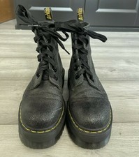 black glitter dr martens size 5