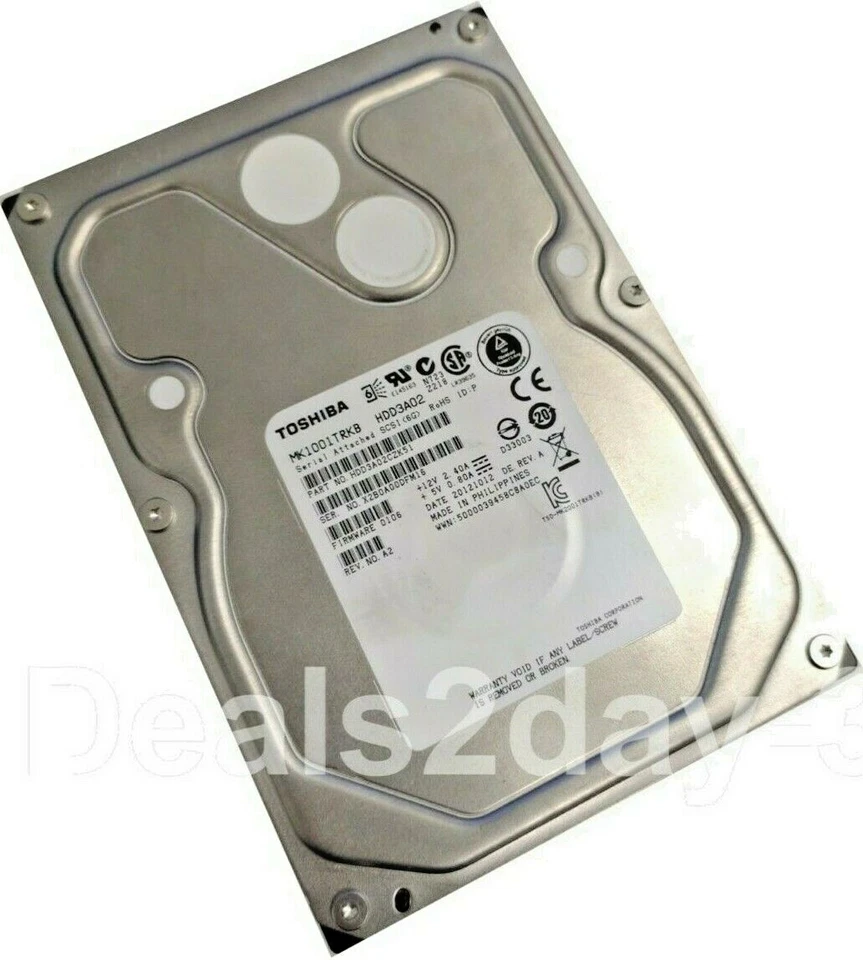 Toshiba MK1001TRKB 1 TB 7.2K RPM Internal 3.5"  SAS Drive  - Image 2 of 4