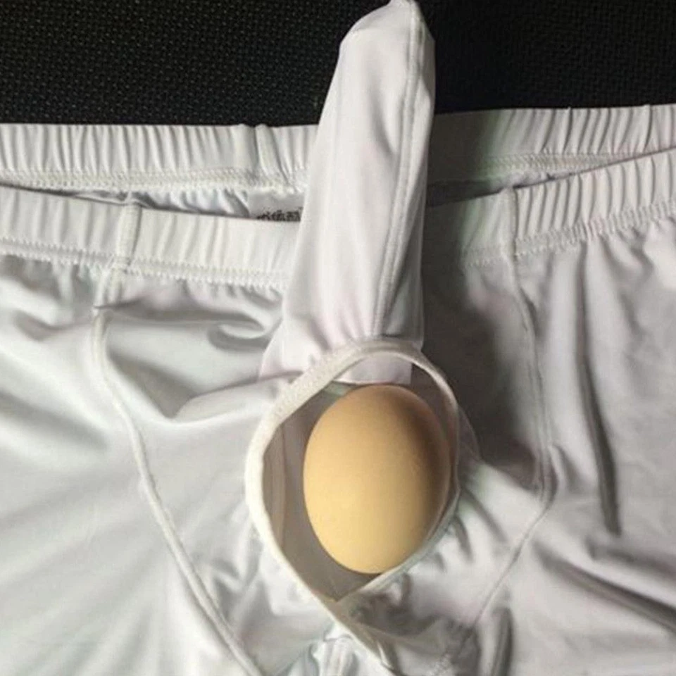 81-410 Herren Frontoffen SLIP mit Penishülle + Hoden LOCH 2 Farben in S bis 2XL - Bild 4 von 4