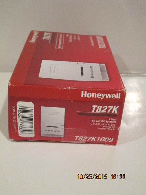Honeywell T827K1009 Mercury Free Heat Only Thermostat-FREE SHIP NEW SEALED  BOX!