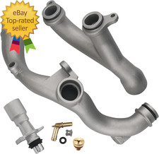 Upgraded Aluminum Coolant Outlet Pipes Kit Compatible with Jaguar,Land Rover Ran