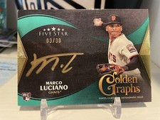 Marco Luciano 2024 Topps Five Star Golden Graphs RC Auto /30 Aqua Giants
