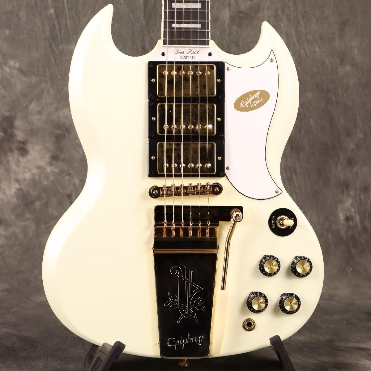 Epiphone エピフォン SG 白 Inspired by Gibson Amazon.com: Epiphone Inspired by Gibson SG Custom, Alpine