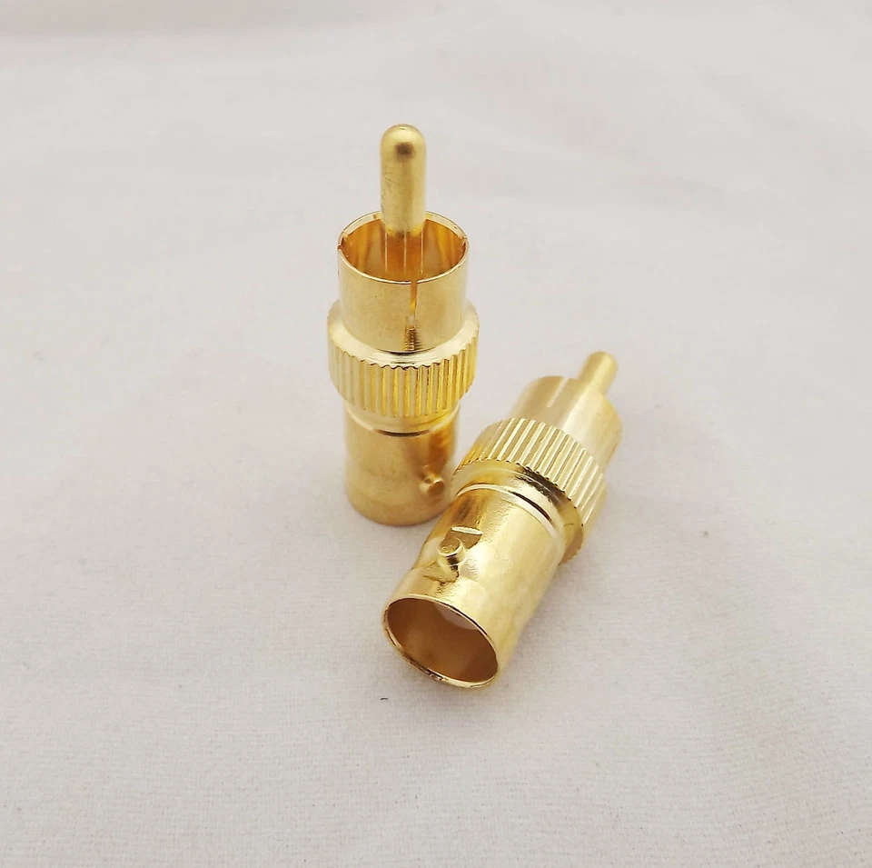 10pcs BNC Female Jack To RCA Male Plug Center CCTV F/M TV RF Adapter Connector - Image 3 of 4