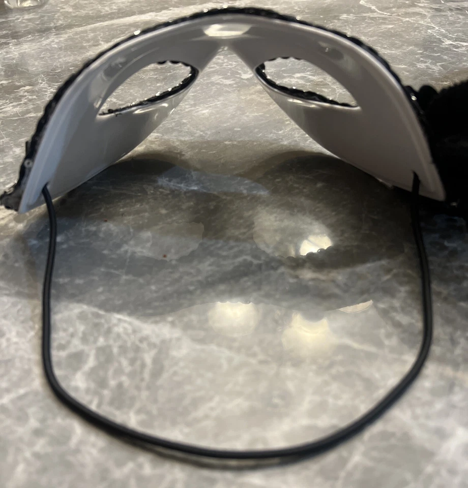 Black Noir Masquerade Costume Mask, One Size, New - Image 4 of 4