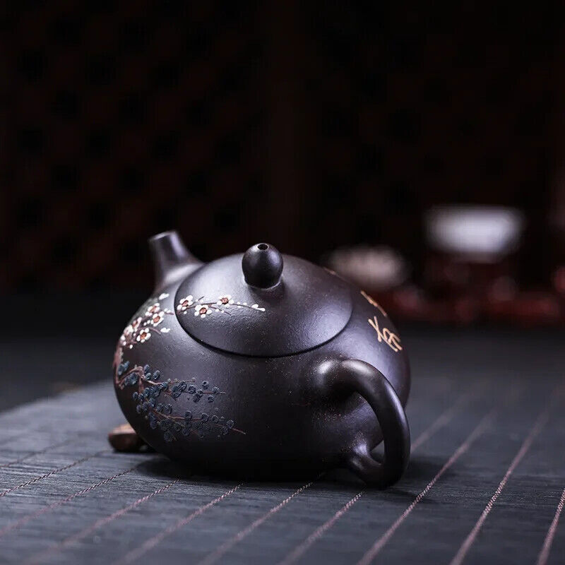 160ml Yixing Tea Pot Purple Clay Stone Scoop Teapot Chinese Handmade