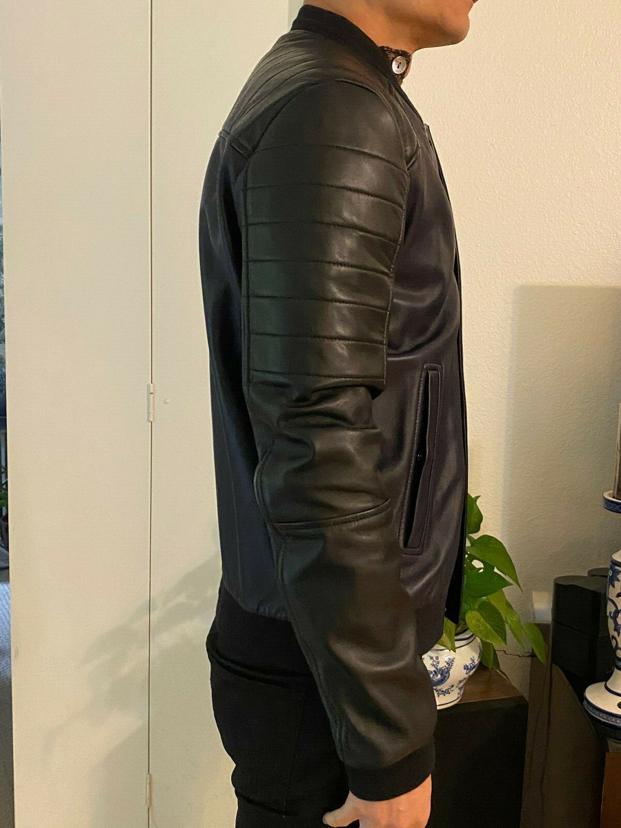 Versace Collection Leather Jacket Men's Size 48 | eBay