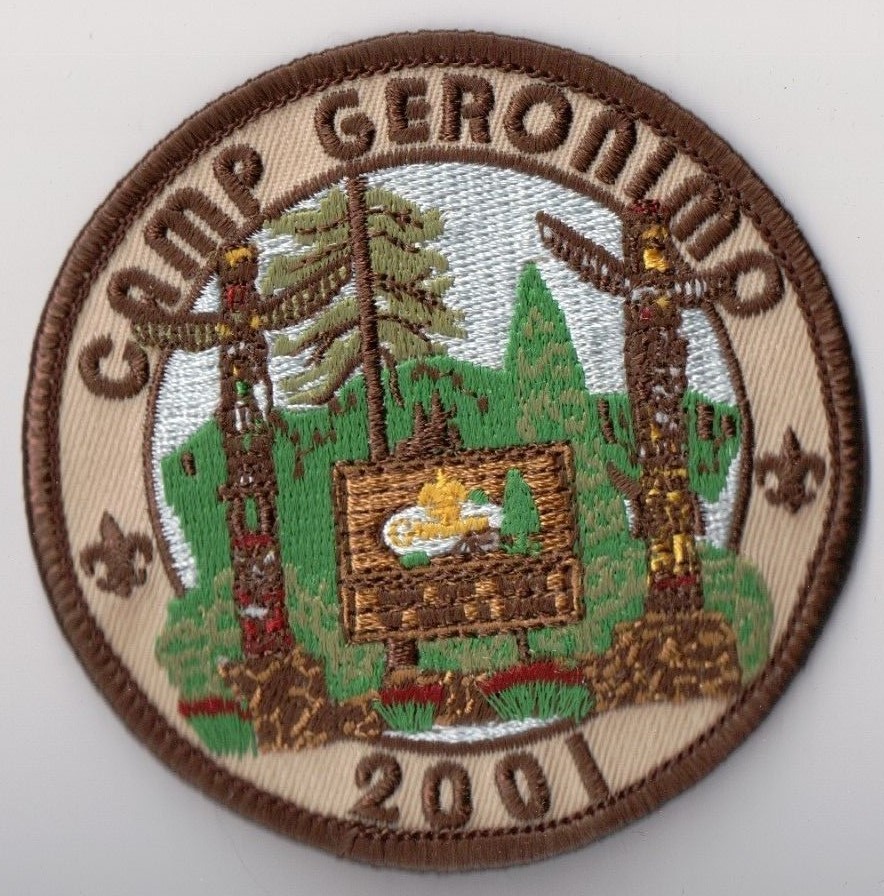 Boy Scout Patch, Camp Geronimo 2001, Theodore Roosevelt Council Arizona