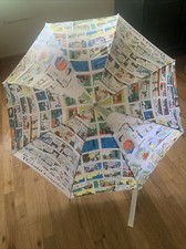 Newspaper Umbrella Cartoon Comic Strip Print Wood Handle Bristol Herald Courier