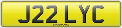J22 LYC NUMBER PLATE JILLY C REGISTRATION ASSIGNED 4U JILL REG NO FEES JILLIAN