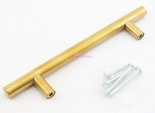 Cabinet Equipment Gear Handles 7" Long Brushed Brass Color