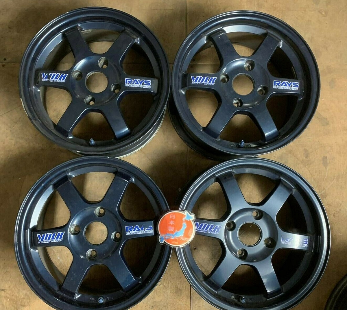 Rare Original Volk Racing Te37 Wheels 15x4H | eBay