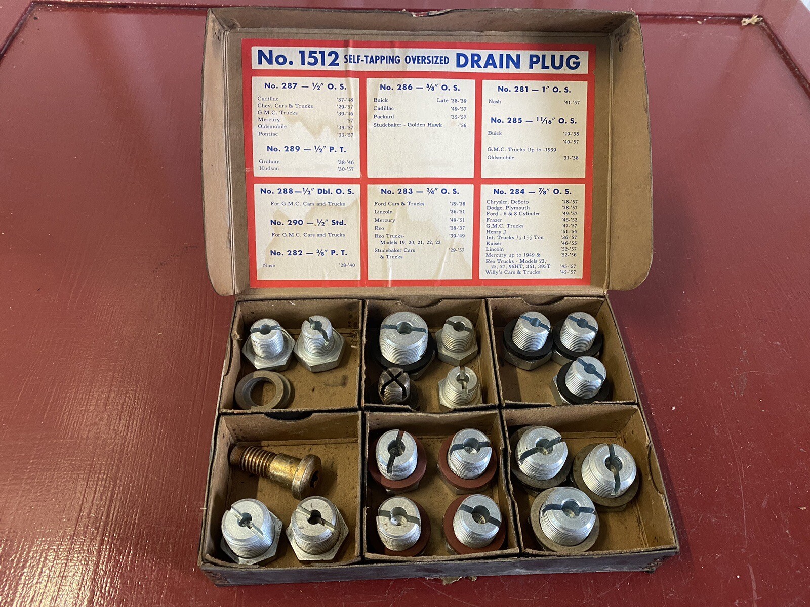 30 's 40 's UNIVERSAL SELF TAPPING DRAIN PLUG ASSORTMENT PARTS FOR GM