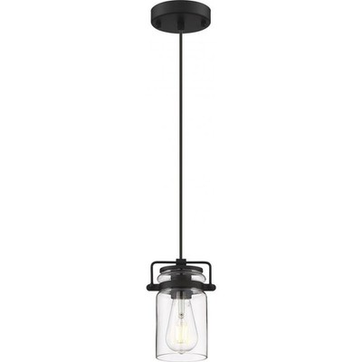 Satco / NUVO 60-6732 -  Antebellum 1 Light Matte Black Indoor Mini Pendant
