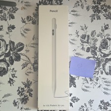 Magnetic Active Stylus Pen Pencil White for iPad Air 4th, iPad Pro 11/12.9