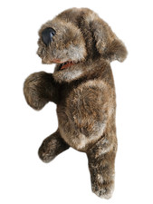 Folkmanis Dog Hand Puppet Sitting Brown 15 Begging Puppy Upright Furry Plush