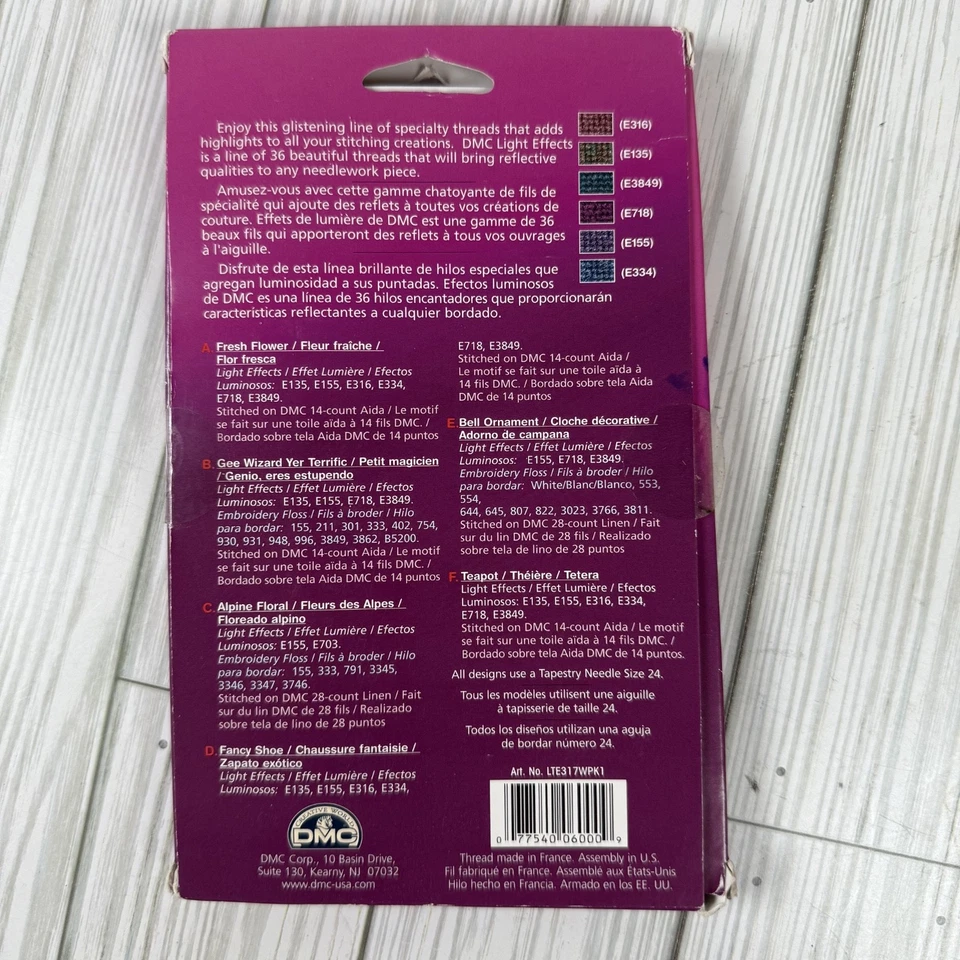 DMC Light Effects Jewel Collection Set of Six Skeins LTE317WPK1 - Image 3 of 4