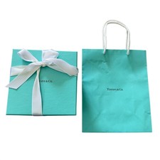 Tiffany & Co Empty Box Gift Bag Ribbon Set Blue Packaging Authentic
