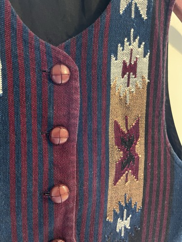 TM Sport That’s Me Vest Vintage Arazzo Tribale Azteco Taglia 4 Made In USA VINTAGE - Foto 3 di 7