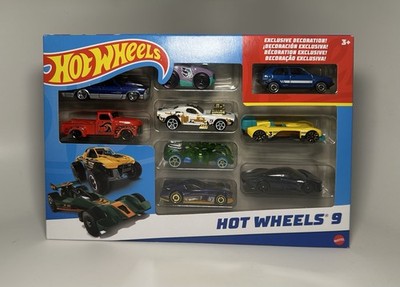 Hot Wheels Gift Pack 9 Vehicle Set w/Exclusive Decoration 1:64 Scale