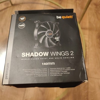be quiet! Shadow Wings 2 140mm PWM Gehäuselüfter - Schwarz - Silent - 4pin