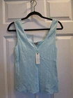ANTHROPOLOGIE PILCRO SADIE NOTCHED SLEEVELESS SKY BLUE TANK TOP  SIZE MEDIUM NEW