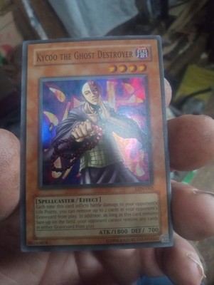 Yu-Gi-Oh! Kycoo the Ghost Destroyer LON-062 Labyrinth Holo Super Rare 1800/700
