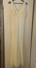 David’s Bridal Lace Tank Women's Bridal Dress. Size 8. New With Tags. Ivory.